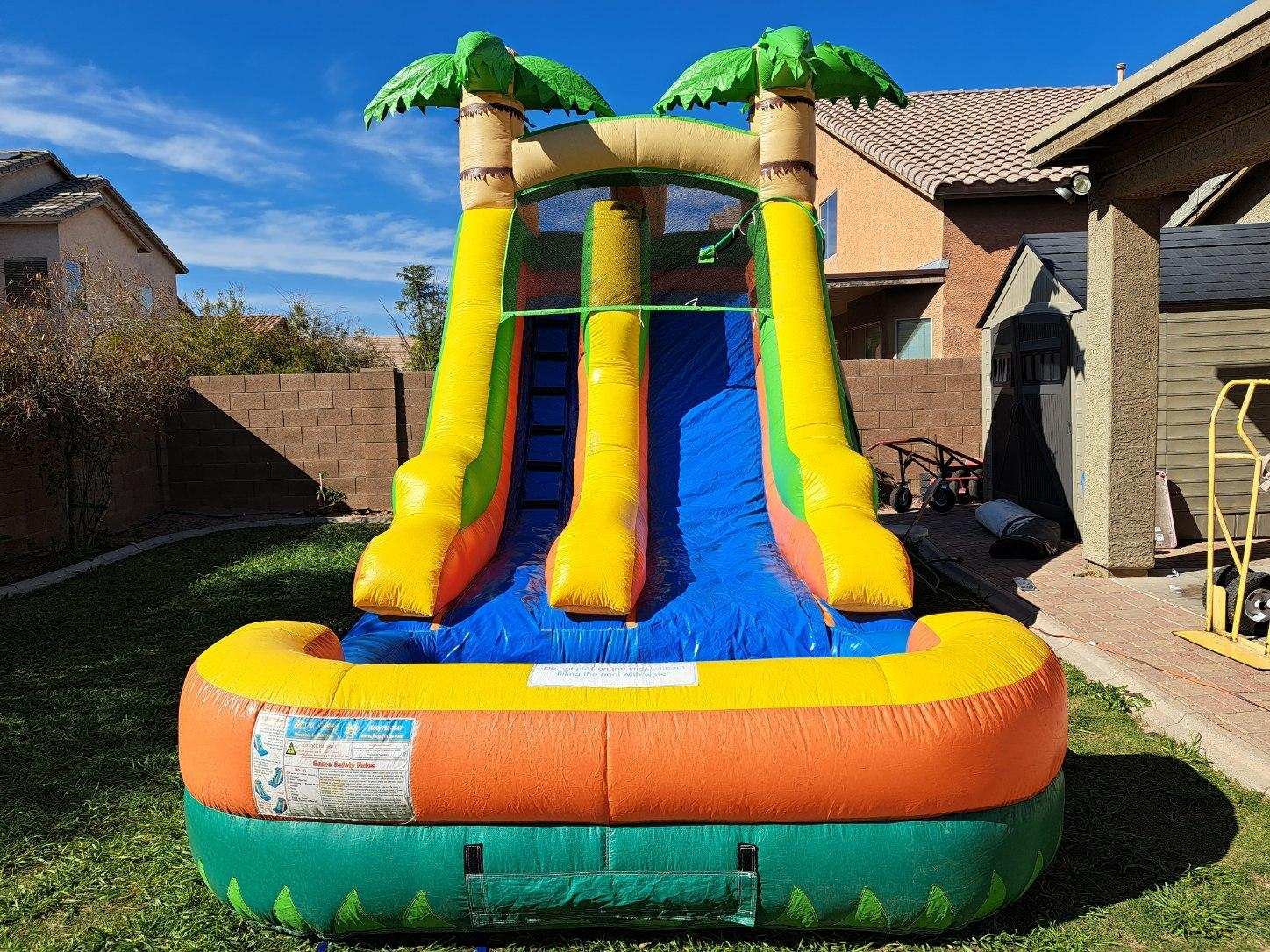 16 ft Toddler inflatable Tropical Water slide rental (ages 3-8)