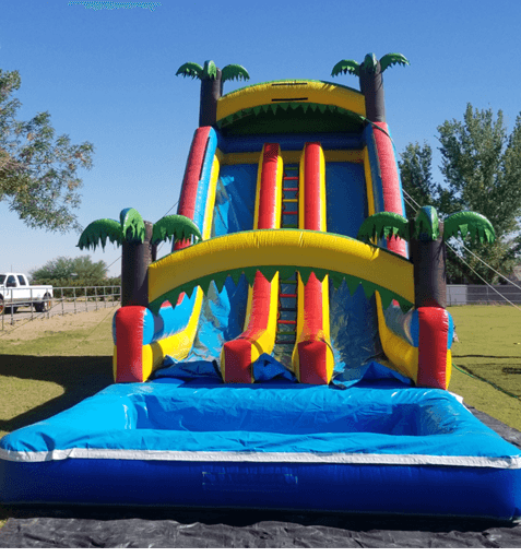 24 Foot Water slide tropic thunder inflatable double lane rentals in phoenix, scottsdale, chandler, mesa gilbert, arizona, az