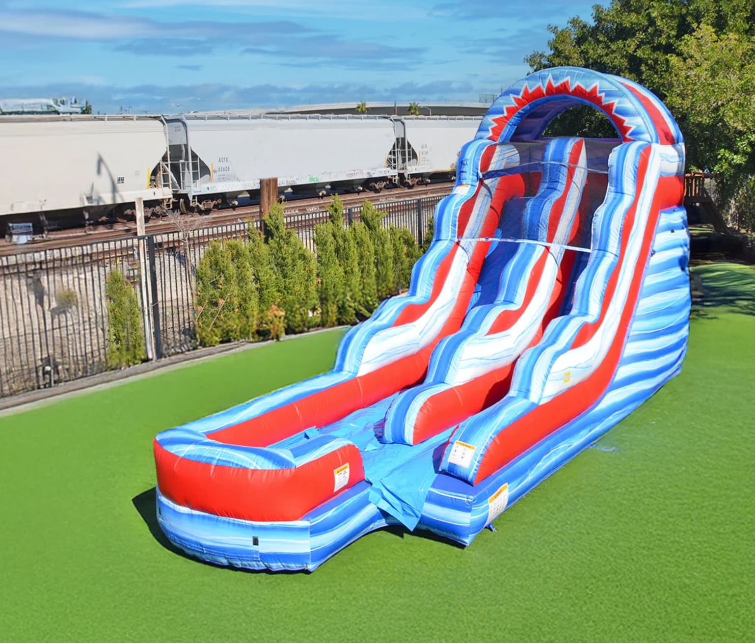 17ft Patriot Single Lane Water Slide Rental